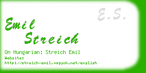 emil streich business card